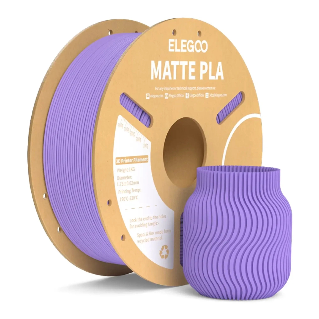 Пластик для 3D-принтера ELEGOO PLA matte 1кг, 1.75мм, lavender (50.203.0257) Пластик для 3D-принтера ELEGOO PLA matte 1кг, 1.75мм, lavender (50.203.0257)