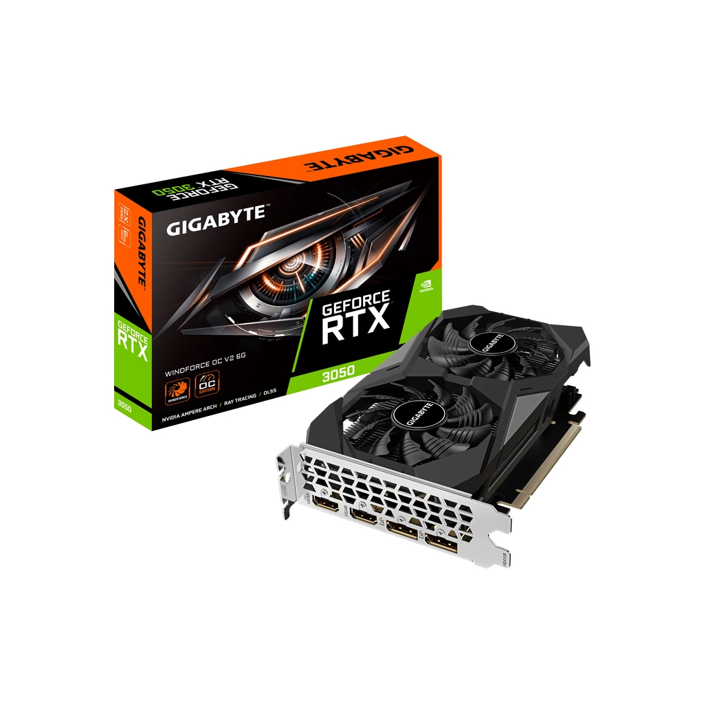 Відеокарта GIGABYTE GeForce RTX3050 6Gb WINDFORCE OC V2 (GV-N3050WF2OCV2-6GD)