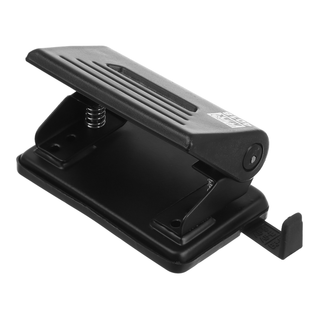 Діркопробивач Buromax пластиковий, до 12 аркушів, 110 х 82 х 65 мм, чорний (BM.4018-01)