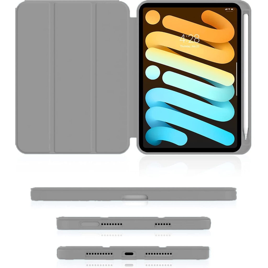 Чохол до планшета BeCover Direct Charge Pen with Apple Pencil Holder iPad Mini 7 2024 Gray (712461) Чохол до планшета BeCover Direct Charge Pen with Apple Pencil Holder iPad Mini 7 2024 Gray (712461)
