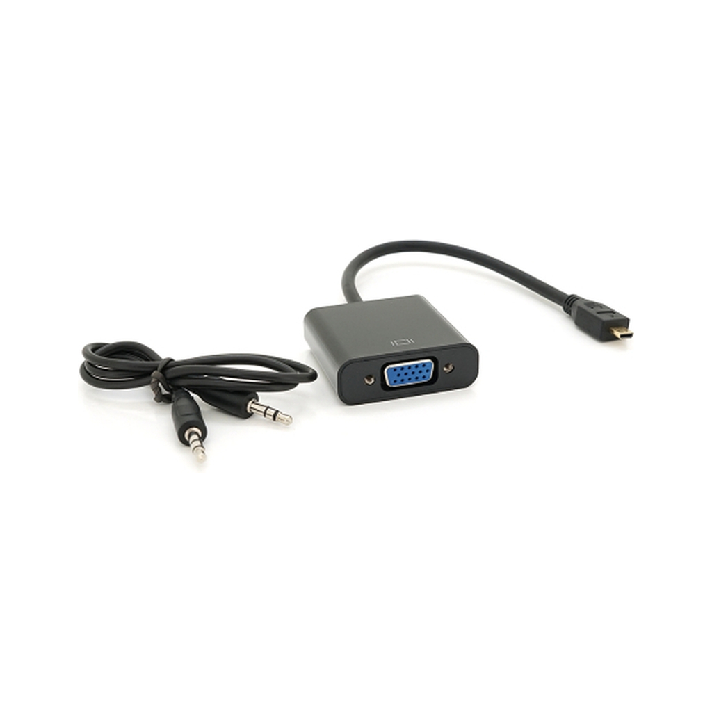 Перехідник micro HDMI M to VGA F + Audio 0.3m 4K/2K black Voltronic (YT-C-mHDMI(M)/VGA(F)+AUX) Перехідник micro HDMI M to VGA F + Audio 0.3m 4K/2K black Voltronic (YT-C-mHDMI(M)/VGA(F)+AUX)