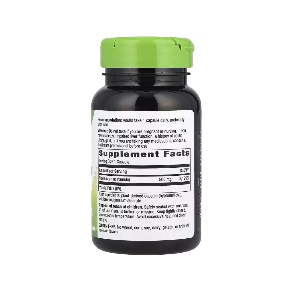 Вітамінно-мінеральний комплекс Nature's Way Ніацинамід, 500 мг, Niacinamide, 100 капсул (NWY-40480) Вітамінно-мінеральний комплекс Nature's Way Ніацинамід, 500 мг, Niacinamide, 100 капсул (NWY-40480)
