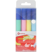A set of Optima text markers 1-4.5 mm, 4 pastel colors in a pencil case (O15829)