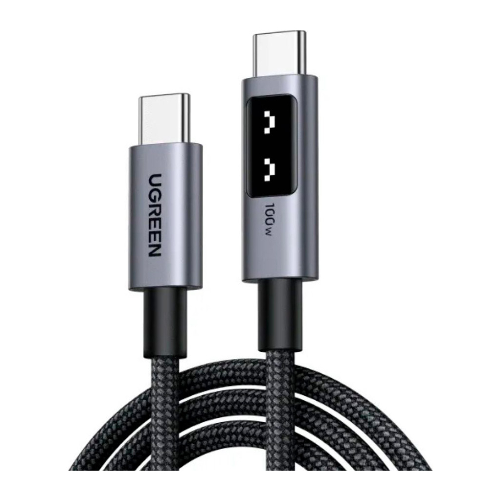 Дата кабель USB-C to USB-C 1.0m PD 100W L509 black Ugreen (35501)