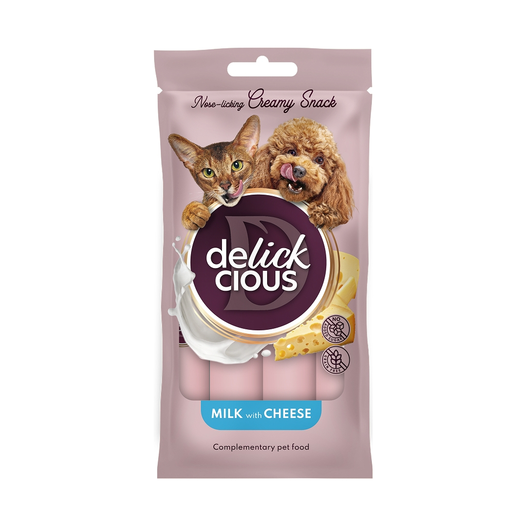 Ласощі для собак Delickcious Кремові молоко з сиром 1+1 (4820269148062)
