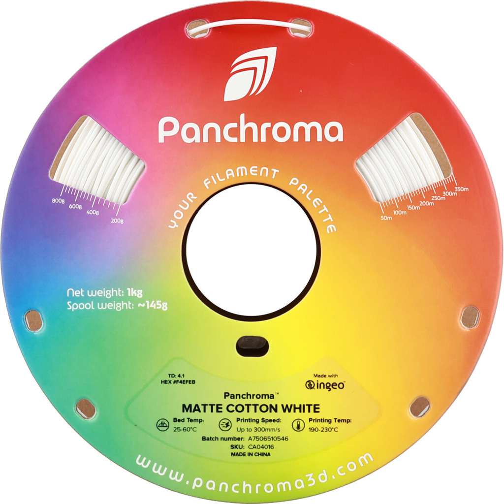 Пластик для 3D-принтера Polymaker PLA PANCHROMA MATTE 1,75mm 1kg COTTON WHITE (CA04016)