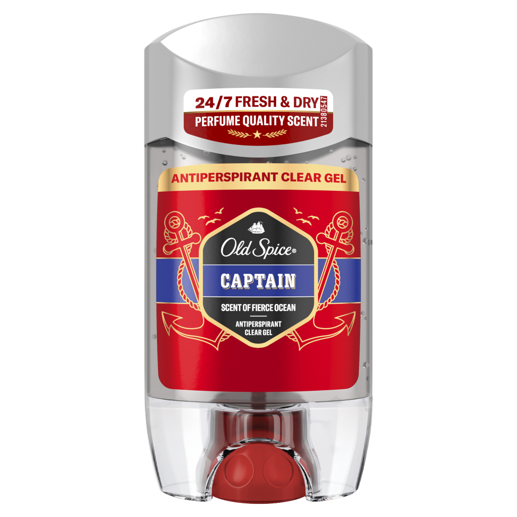 Антиперспірант Old Spice Captain Прозорий гелевий 70 мл (8006530030397)