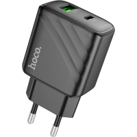 Зарядний пристрій HOCO CS23A 1xUSB-C PD30W + 1xUSB QC3.0 black (6942007609944)
