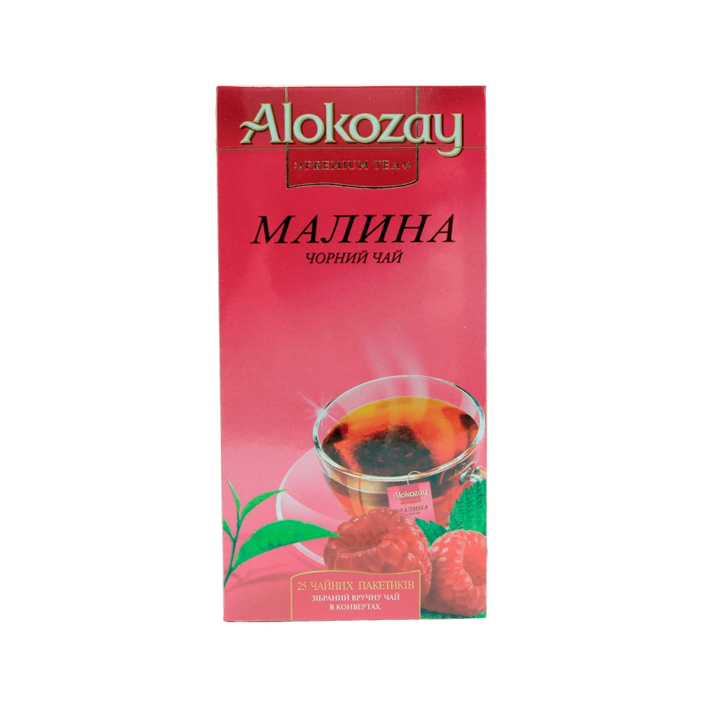 Чай Alokozay чорний з ароматом малини 25х2 г (4820229040665)