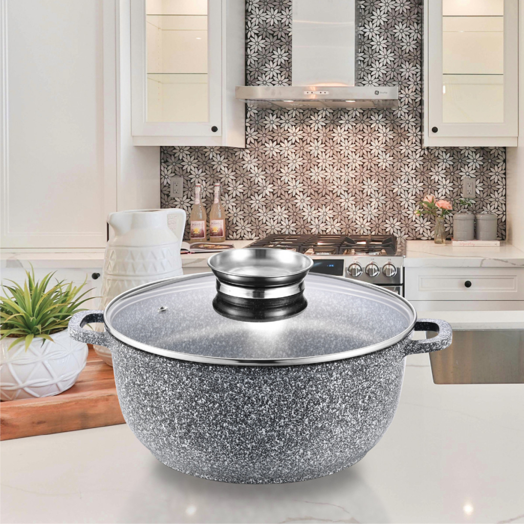 Каструля Gusto покриття Ceramic Snow 4,5 л (GT-2604-24)