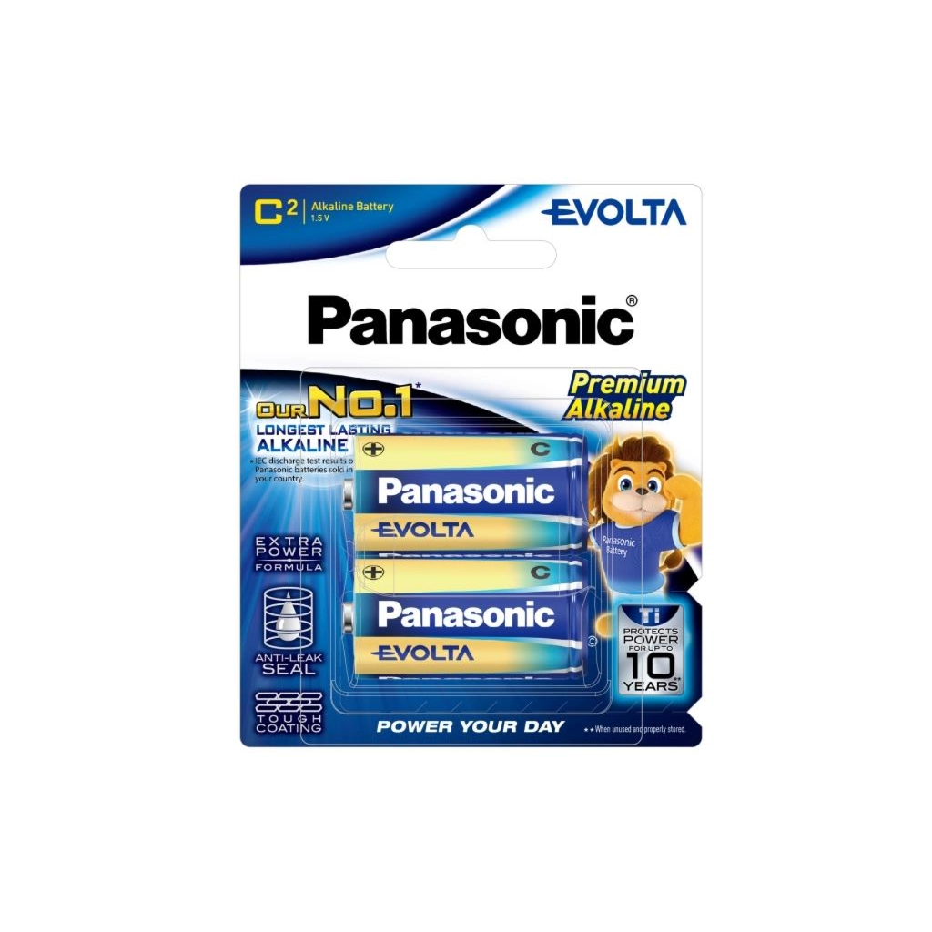 Батарейка C (LR14) Evolta лужна 2pcs Blister Panasonic (LR14EG/2B)