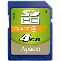 Карта пам'яті Apacer 4Gb SDHC class 4 (AP4GSDHC4-R)