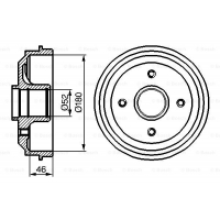 Гальмівний барабан Bosch 0 986 477 116