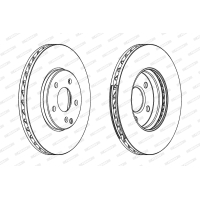 Brake disc FERODO DDF1638C-1