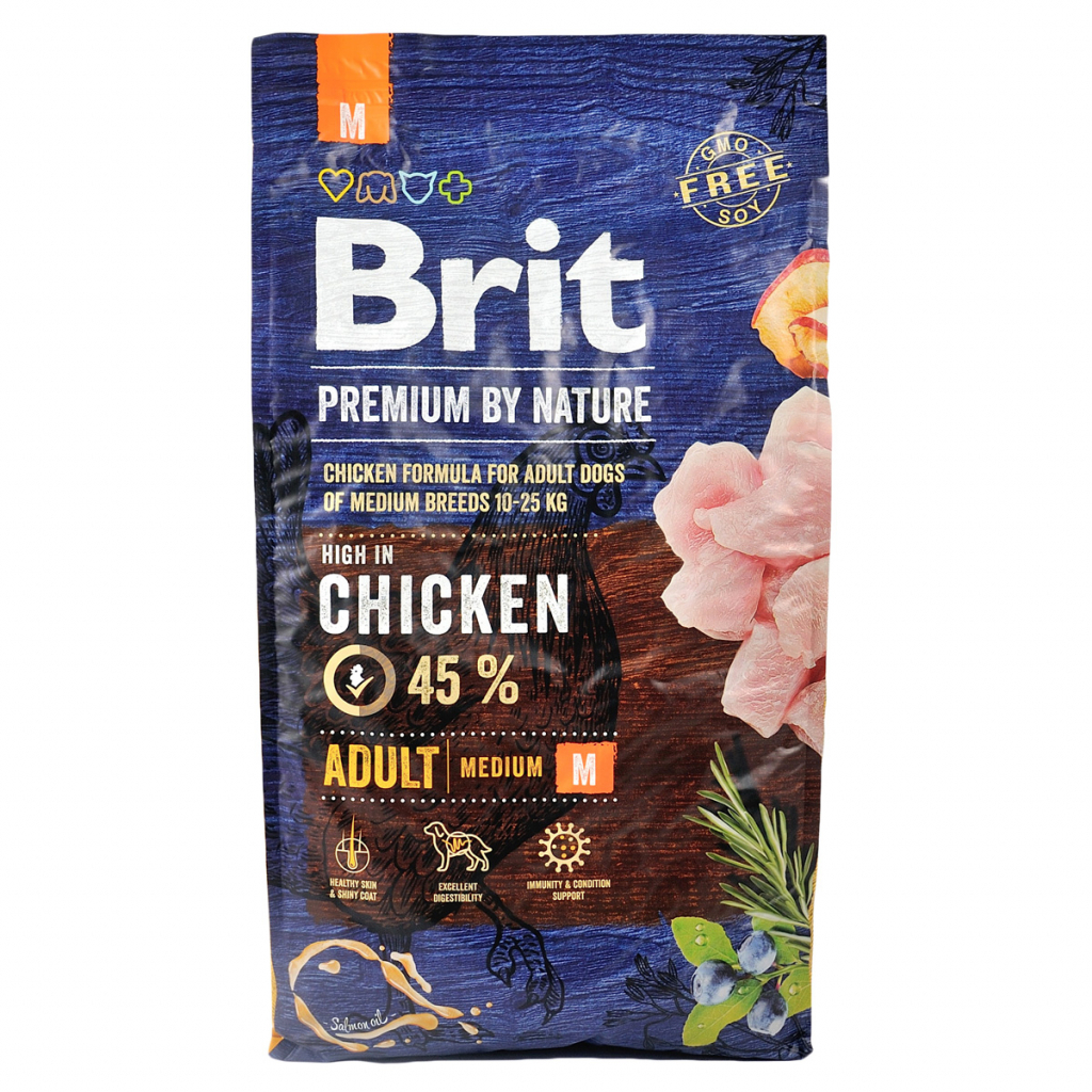 Сухий корм для собак Brit Premium Dog Adult M 8 кг (8595602526369) Сухий корм для собак Brit Premium Dog Adult M 8 кг (8595602526369)