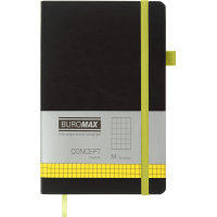 Notebook Buromax Concept 125x195 mm 96 sheets in a cell cover made of artificial leather Yellow (BM.291162-08)