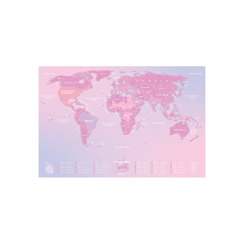 Скретч карта 1DEA.me Travel Map Love World англійська (13104)