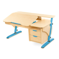 Desk Pondi Ergonomic transformer with a cabinet Maple-blue (КЛ211СН)