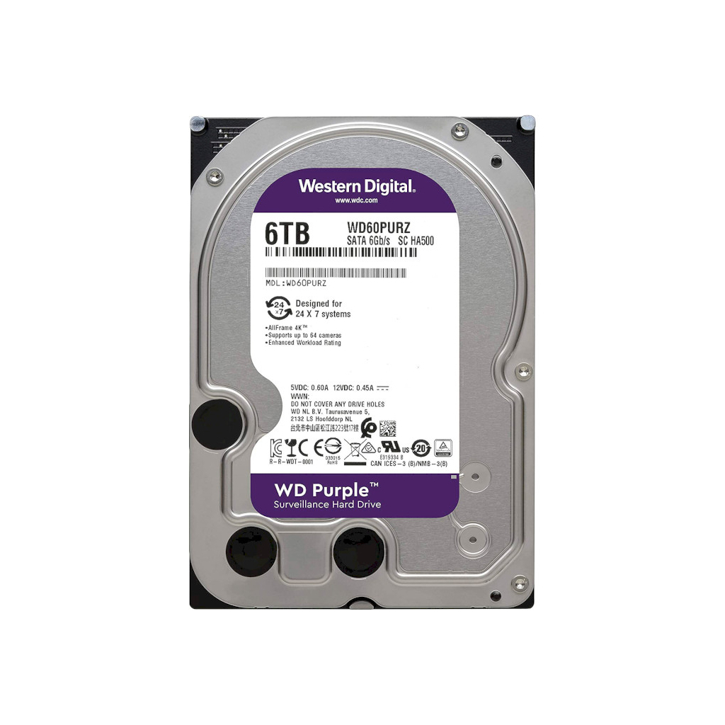 Жорсткий диск 3.5" 6TB WD (WD64PURZ)