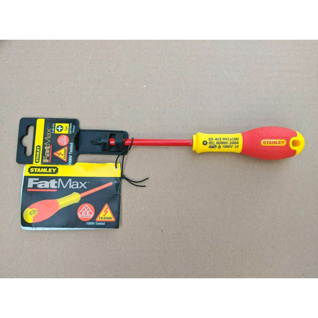 Викрутка Stanley електрика FatMax VDE 1000V ізольована із жалом під шліц Ph1х100мм (0-65-415) Викрутка Stanley електрика FatMax VDE 1000V ізольована із жалом під шліц Ph1х100мм (0-65-415)