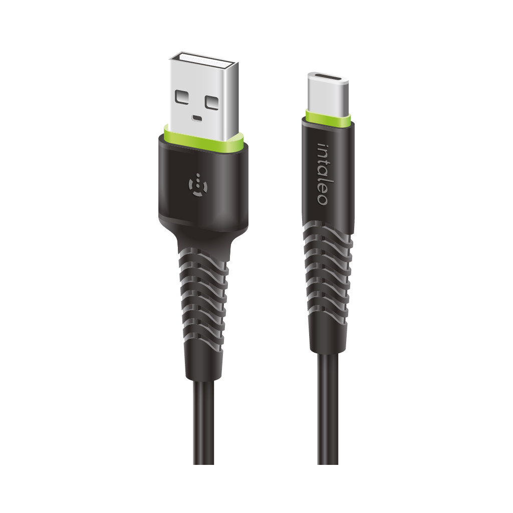 Дата кабель USB 2.0 AM to USB-C 2.0m CBFLEXT2 Black Intaleo (1283126521423)