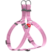 Harness for dogs WAUDOG Re-cotton with QR-passport L pink (03337)