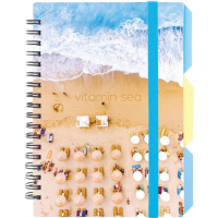 Notebook Optima Desing 26, B6 with dividers 100 sheets, cell (O20358-26)