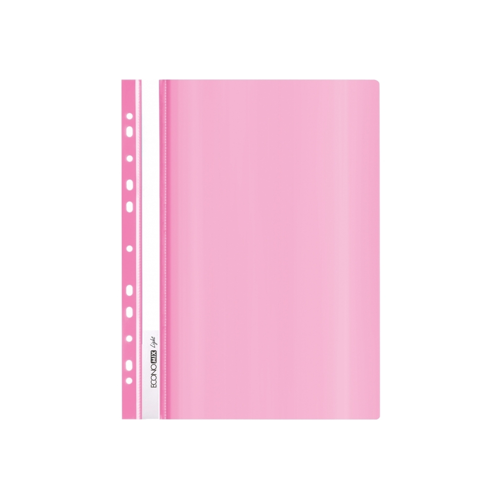 Папка-швидкозшивач Economix А4 Light з перфорації, рожева (E38504-09)