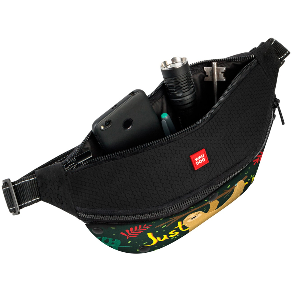 Поясна сумка-бананка для собак WAUDOG Textile "Лінивець" 33х17х10 см (5691)
