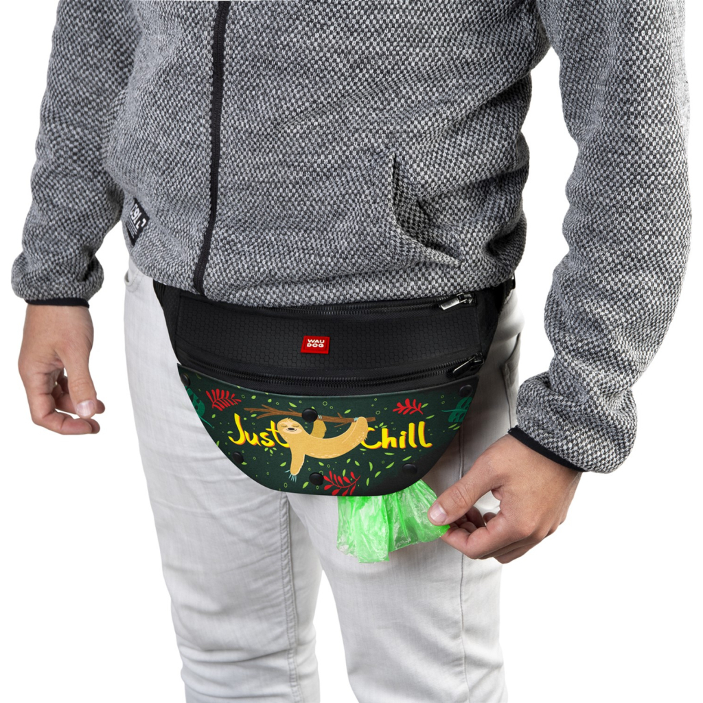 Поясна сумка-бананка для собак WAUDOG Textile "Лінивець" 33х17х10 см (5691)