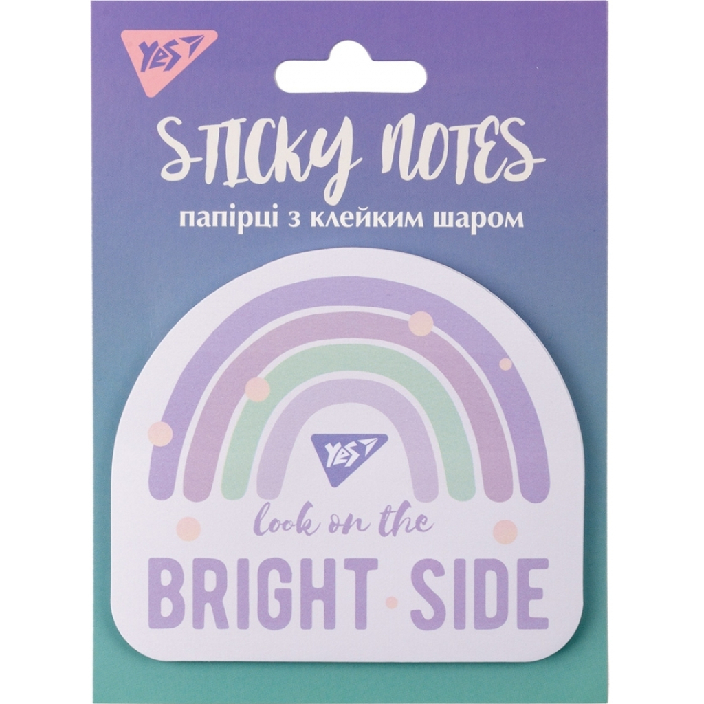 Папір для нотаток Yes з липким шаром фігурний Glamour 40 аркушів (170352)