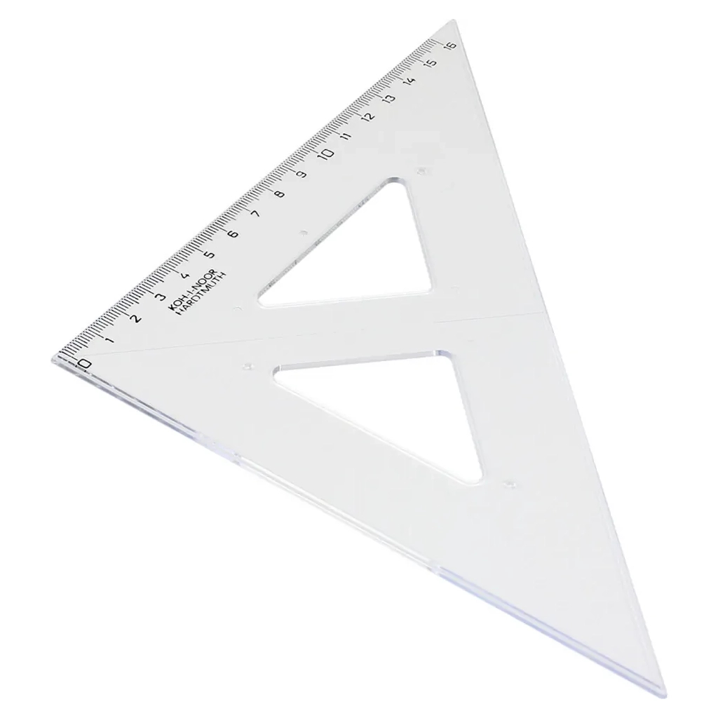 Лінійка Koh-i-Noor Трикутник 45/177, безкольоровий (744150) Лінійка Koh-i-Noor Трикутник 45/177, безкольоровий (744150)