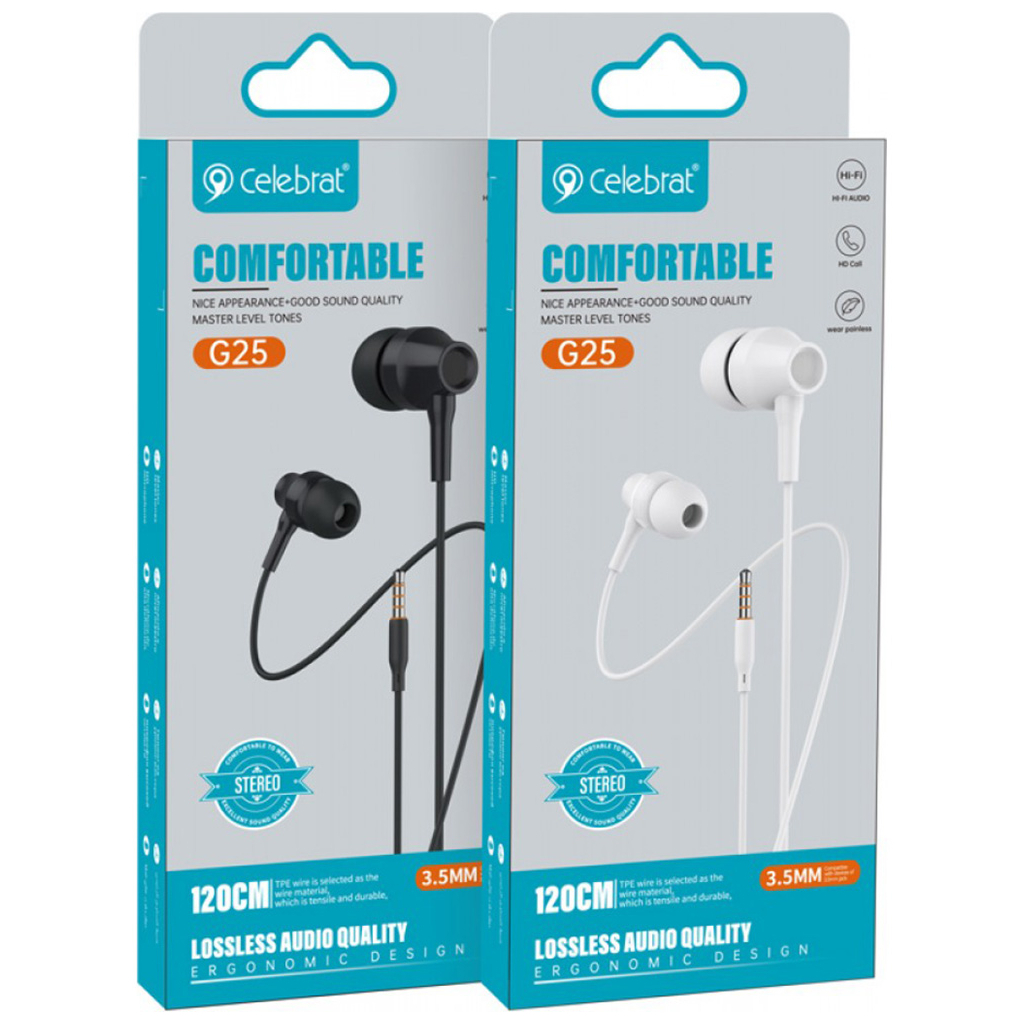 Навушники Celebrat G25 White (1006645) Навушники Celebrat G25 White (1006645)