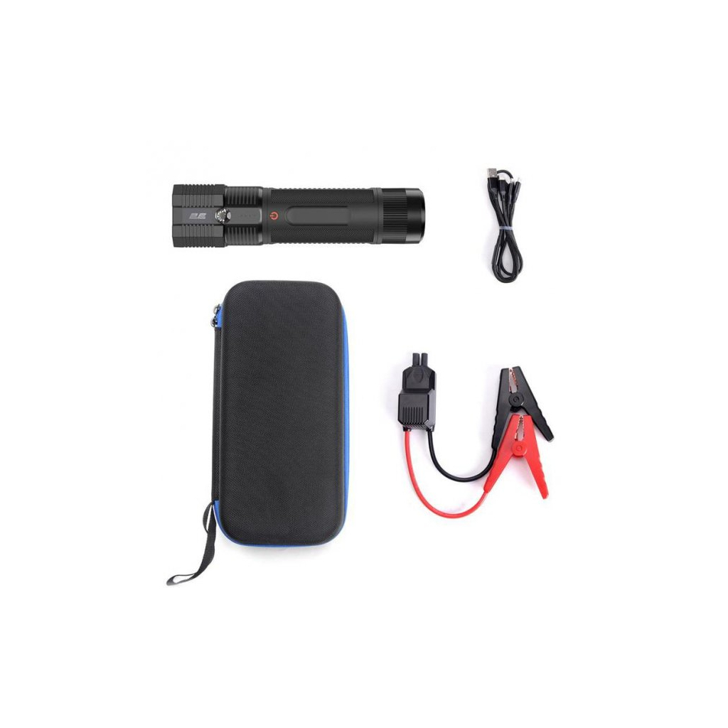 Пуско зарядний пристрій 2E Beam з ліхтарем, 8000 mAh, 300 А, 1xUSB/3 A (2E-CJSPBL-BK) Пуско зарядний пристрій 2E Beam з ліхтарем, 8000 mAh, 300 А, 1xUSB/3 A (2E-CJSPBL-BK)