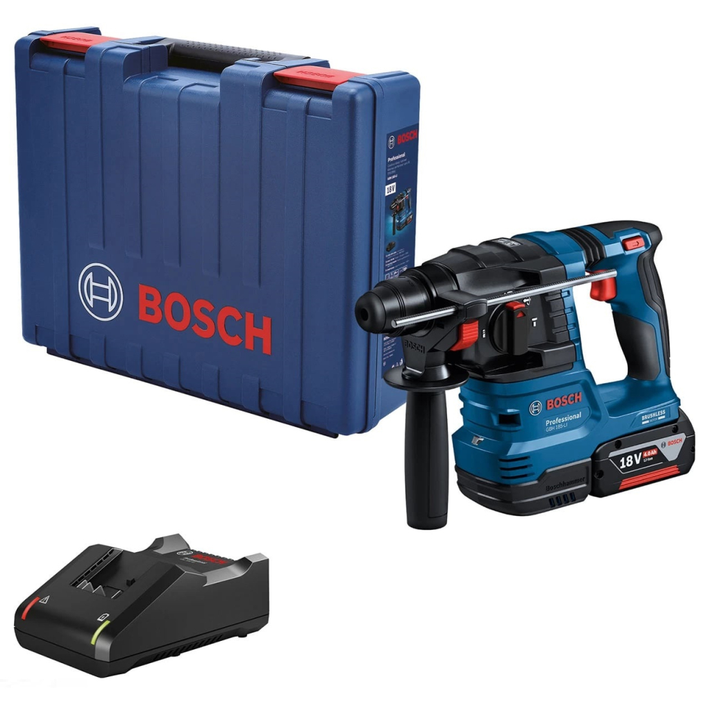 Перфоратор Bosch GBH 185-LI, 18В, SDS-Plus, 1.9Дж, безщітковий, 1х4.0Ah (0.611.924.022)