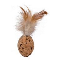 Cat toy Eastland Matatabi rugby ball made of natural cork 6x4.5 cm (6970115703087)