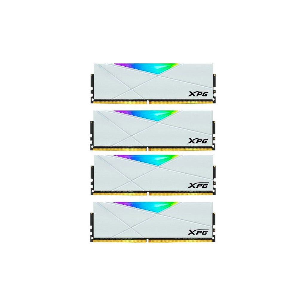 Модуль пам'яті для комп'ютера DDR4 64GB (4x16GB) 3600 MHz XPG Spectrix D50 RGB White ADATA (AX4U360016G18I-QCWH50)