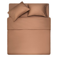 Sheet ARDESTO Mix&Match 100% cotton, satin brown 180x240 cm (ART1824FSH)