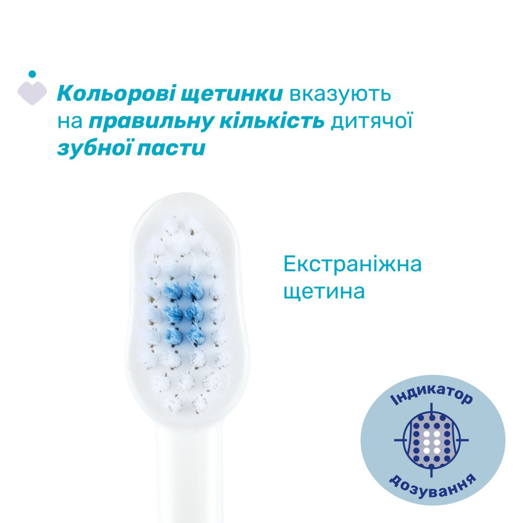 Дитяча зубна щітка Chicco на присосці, 3-6 років блакитна (8058664174737) (12083.11)