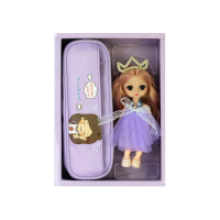Cool For School pencil case Set with a doll Purple (CF6862-purple)