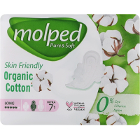 Hygienic pads Molped Pure&Soft Long 5 drops 7 pcs. (8690536842216)