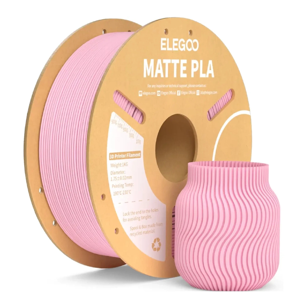Пластик для 3D-принтера ELEGOO PLA matte 1кг, 1.75мм, pink sakura (50.203.0258) Пластик для 3D-принтера ELEGOO PLA matte 1кг, 1.75мм, pink sakura (50.203.0258)