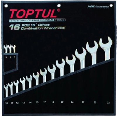 Ключ Toptul ріжково-накидний 16 шт. 7-32 Hi-Performance (GPAX1601)