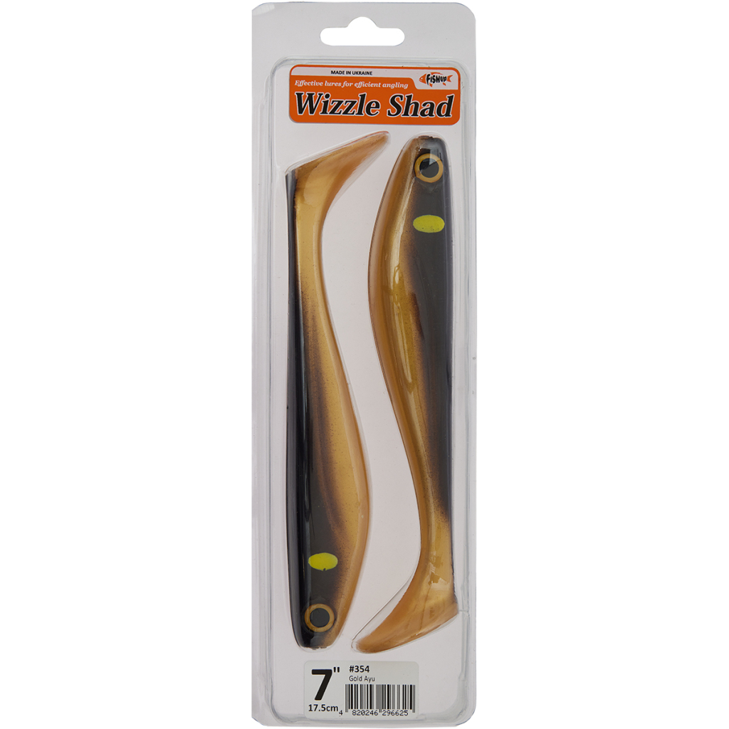 Силікон рибальський FishUP Wizzle Shad 7" 354 - Gold Ayu (2шт/уп) (1864.00.11) Силікон рибальський FishUP Wizzle Shad 7" 354 - Gold Ayu (2шт/уп) (1864.00.11)