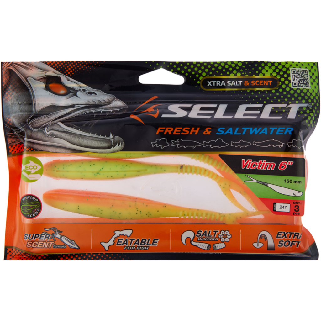 Силікон рибальський Select Victim V-Tail 6" 247 (3 шт/уп) (1870.74.56) Силікон рибальський Select Victim V-Tail 6" 247 (3 шт/уп) (1870.74.56)