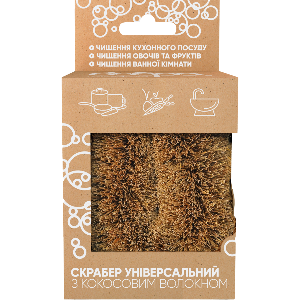Скребок Добра Господарочка Універсальний З кокосовим волокном 1 шт. (4820086523561)