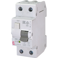 Differential circuit breaker ETI KZS-2M C 16/0.03 type AC (10kA)