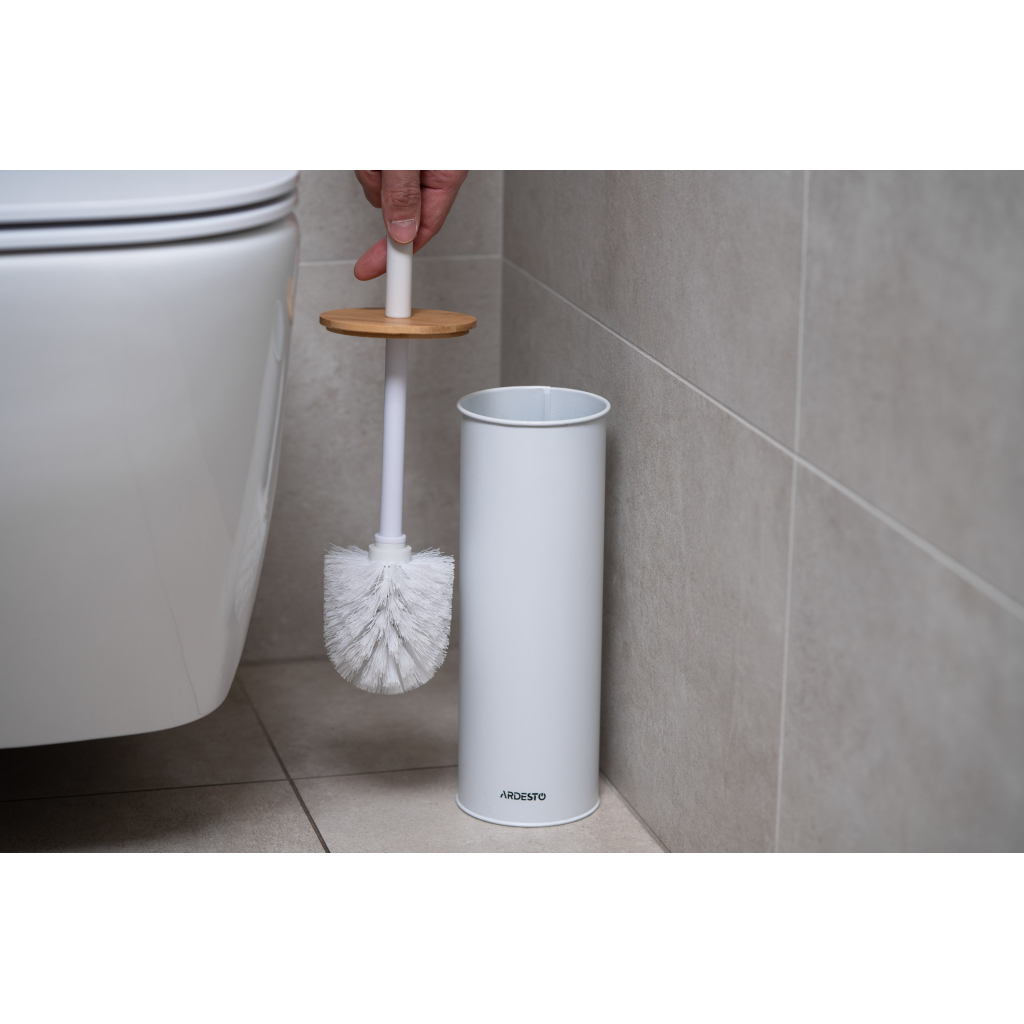 Йоржик для унітазу Ardesto Minimalism Білий (ARHB3503WB)