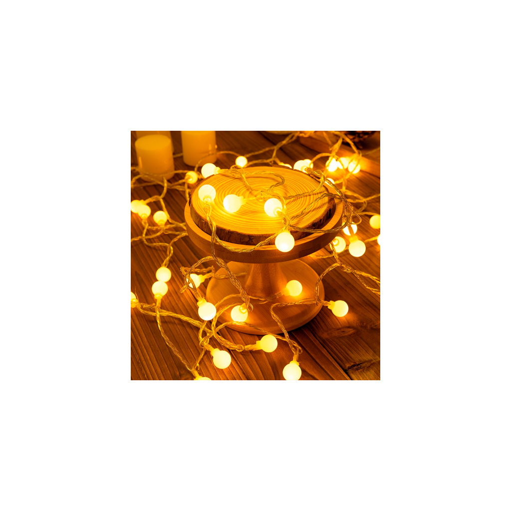 Гірлянда Voltronic Кульки матові, 40 шт, 6 м., прозора, USB (GirlBall-40LED-6mUSB) Гірлянда Voltronic Кульки матові, 40 шт, 6 м., прозора, USB (GirlBall-40LED-6mUSB)