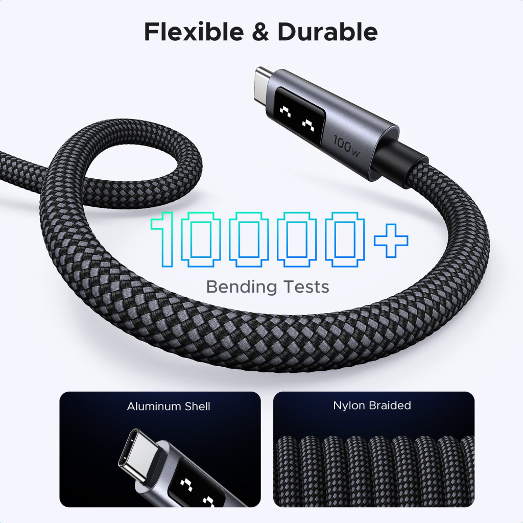 Дата кабель USB-C to USB-C 2.0m PD 100W L509 black Ugreen (35512) Дата кабель USB-C to USB-C 2.0m PD 100W L509 black Ugreen (35512)
